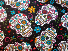 Load image into Gallery viewer, Sugar Skulls Black Book Holder/Cover