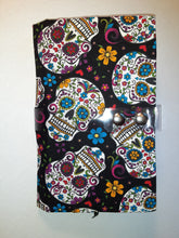 Load image into Gallery viewer, Sugar Skulls Black Book Holder/Cover