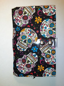 Sugar Skulls Black Book Holder/Cover