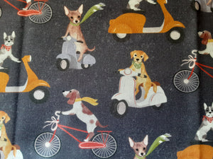 Dogs on Scooters & Bikes Book Holder/Cover